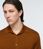 Cashmere and silk polo sweater