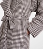 Sleeping Bag houndstooth wrap coat