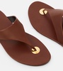 Kouros leather thong sandals