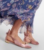 Bow Tie metallic leather ballet flats