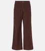 Vera cropped corduroy wide-leg pants