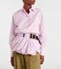 Belted cotton shirt