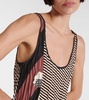 Printed draped tank top