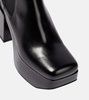 Platform leather Chelsea boots