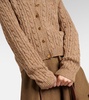 Cable-knit cashmere cardigan