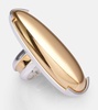 Ellipse Large 18kt gold-plated sterling silver ring