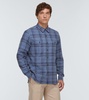 Checked cotton twill shirt