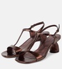 65 metallic leather slingback sandals