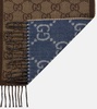 GG jacquard knit scarf with tassels