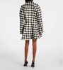 Houndstooth double-breasted coat