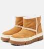 Shearling-lined suede ankle boots