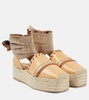 Leather platform espadrilles