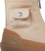 Duck suede-trimmed ankle boots