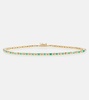 18kt gold tennis bracelet with emeralds