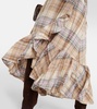 Plaid linen dress