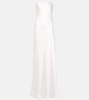 Crepe satin gown