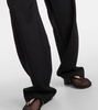 High-rise wool wide-leg pants