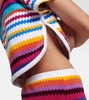 Zig Zag cotton-blend crop top 