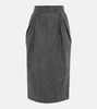 Wool midi skirt