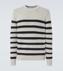 Striped wool and cashmere sweater