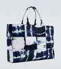 Large Arco Intrecciato Tie-Dyed Denim Tote Bag