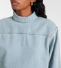 Denim turtleneck top