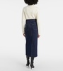 Calder denim midi skirt