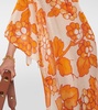 Printed silk kaftan