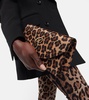 Loubi54 leopard-print satin clutch