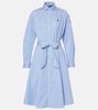 Striped cotton poplin shirt dress