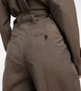 High-rise wide-leg wool pants