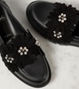 Flora Moc embellished leather loafers