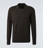 Virgin wool polo sweater