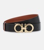 Gancini reversible leather belt