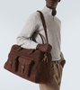 Leather duffel bag