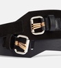 Suede and leather belt