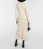 Wool and cotton midi dress