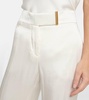 Wide-leg satin pants