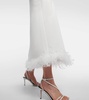 Bridal Mya feather-trimmed dress