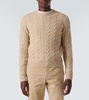 Cable-knit cashmere sweater