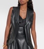 Faux leather vest