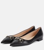 Horsebit leather ballet flats