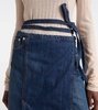 Denim wrap skirt