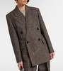 Wool and cotton-blend mouliné blazer