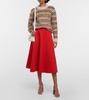 Striped mohair-blend sweater