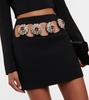 Crystal-embellished cutout miniskirt 