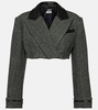 Clare cropped wool-blend blazer 