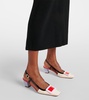 Belle Vivier 45 patent leather slingback pumps