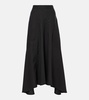 Alona asymmetric midi skirt