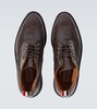 Leather lace-up brogue boots